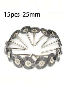 6/10/15/20/32/36/45/60 件套铅笔钢丝刷 5 毫米端刷 不锈钢钢丝刷 1/8 英寸柄 兼容旋转工具