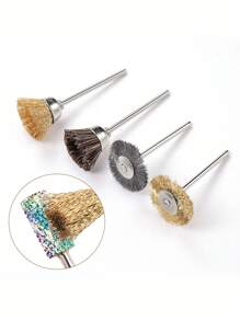 6/10/15/20/32/36/45/60 件套铅笔钢丝刷 5 毫米端刷 不锈钢钢丝刷 1/8 英寸柄 兼容旋转工具