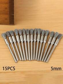 6/10/15/20/32/36/45/60 件套铅笔钢丝刷 5 毫米端刷 不锈钢钢丝刷 1/8 英寸柄 兼容旋转工具