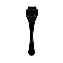 Upgrade Derma Roller Microneedle Roller For Face, Titanium Beard Roller | Microneedling Roller For Women Men (Black)