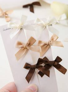 20个/套 少女卡其色蝴蝶结公主发夹 日常发饰 - 彩色 - 查看 2