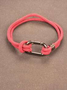 3mm Fashionable Milano Cord Bracelet, Black Hook Bracelet, Outdoor Survival Gear For Men