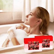 Yoni 香皂、Yoni 女性沐浴露、沐浴皂、手工草莓女性香皂、粉色私密香皂、草莓香皂