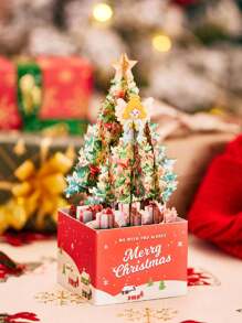 1 hộp thiệp bật lên hình cây thông Noel (bao gồm 1 phong bì + 1 thiệp viết tay + 1 thiệp 3d) Thiệp chúc mừng, Quà tặng bất ngờ, Lời chúc tốt đẹp cho gia đình, bạn bè, Phòng ấm áp, Trang trí tiệc, Trang trí nhà cửa, Trang trí nhà bếp, Trang trí Halloween, Trang trí phòng, Trang trí Giáng sinh, Trang trí tiệc, Đồ thủ công trang trí, Đồ trang trí bàn làm việc, Đồ trang trí bàn, Quà tặng tiệc, Đồ trang trí Halloween, Đồ trang trí Giáng sinh, Quà tặng Halloween, Quà tặng Giáng sinh. - Nhiều màu - Xem 4