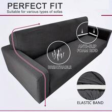 1pc Sofa Slipcover Waterproof Sofa Cover Elastic Sofa Protection Cover Anti Cat Scratch Couch Cover For Living Room Home Decor - Navy Blue - View 6