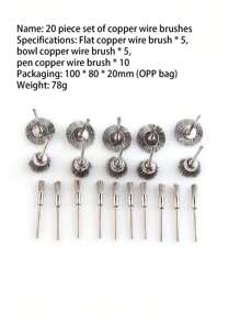 6/10/15/20/32/36/45/60 件套铅笔钢丝刷 5 毫米端刷 不锈钢钢丝刷 1/8 英寸柄 兼容旋转工具