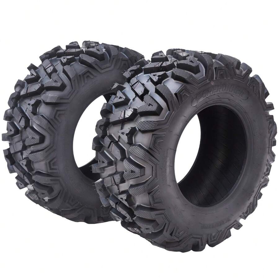 ATV/ UTV Trail Tires 26 X 11-12-6PR, Set Of 2 Knobby Sport Tires, Tubeless, AT26 X11-12-6PR TL KNIGHT, All-Terrain Tires - 均碼 - 查看 1