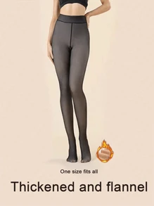1 Par de Medias Transparentes con Forro Térmico Grueso para Mujer, Disponible en Tallas Regular, Mediana y Extra, Mallas Delgadas de Invierno Que Pueden Usarse Como Ropa Exterior, para Otoño/Invierno