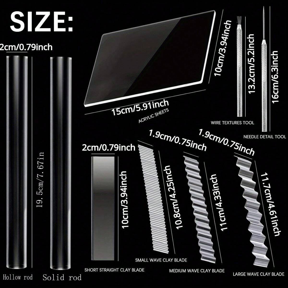 Polymer Clay Tools, Acrylic Clay Roller, Acrylic Sheet, Clay Slicer