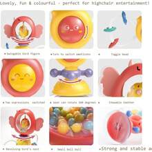 Baby High Chair Suction Rattle Toy Sensory Development Toddler Tray Toy With Suction Cup, Grab And Spin Gift For 6 12 18 24 Months Old Boys Girls