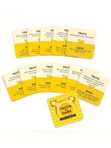 1 pieza Juego sexual de tamaño mini y pequeño de Atrevimiento o Verdad para parejas, juego de cartas para parejas/amantes, suministro de juegos de mesa y juguete sexual