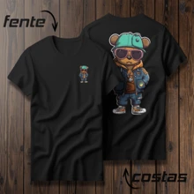 Men's T-Shirt Streetewar Bear Drip Style T-Shirt Premium Shirt - màu đen - Xem 1