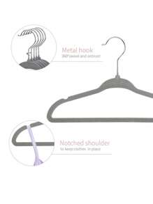 60PC/50pcs/40PC/30PCS/20PCS /10pcs, Children's Non-Slip Hanger, Children's Flocking Rack, Magic Children's Drying Rack - Beige - View 6