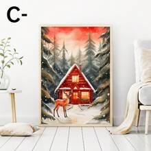 Navidad en Brujas, Bélgica, impresión artística de Brujas, arte navideño, decoración navideña, Markt Brugge, póster de viaje a Brujas, Bélgica, conjunto de 1, pósteres de lienzo, decoración de pared de lienzo para el hogar, sala de estar, dormitorio, cocina, baño - Multicolor - Ver 7