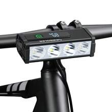 NEWBOLER 2000mAh Aluminum Alloy USB Rechargeable Bike Front Light, Bright Flashlight For Night Cycling