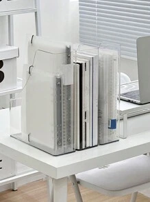 1 件桌面书籍/文件收纳盒、亚克力杂志/书架、透明文件整理盒、办公用品架、教室/宿舍学习用品