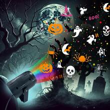 16 Patterned USB Powered Christmas Projector Lights - Outdoor/Indoor Use - Perfect For Halloween, Christmas, Weddings, And More - LED Technology - No Battery Included Halloween Decoration Room Decor Halloween Garden Decor For Gift Fairy Holiday Decor Festival Decor - Multi-color light - View 9