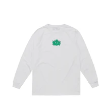 Camiseta Stranger Manga Longa Green Mushroom Branca