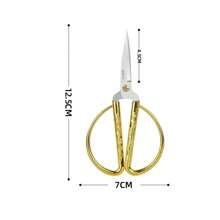 1pc Stainless Steel Scissors, Retro Small Scissors, Precision Craft Scissors, Ergonomic, Versatile, Suitable For Scrapbooking, Sewing And Art Projects, Tools For Men - Yellow - View 12