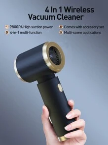 Car Vacuum Cleaner Strong Suction Cleaning Mini Machine Wireless Portable Handhled Blower Machine Air Duster For Home Appliances Handhled Blower Machines For Home Car - 黑色 - 查看 8