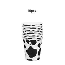 50/30/10PCS Cow Cup Disposable Paper Snack Cups 9 Oz Western Cowboy Cow Print Cups Cow Theme Party Decorations Thickened Espresso Cup For Birthday Party Favor Supplies Western,Cow Print,Country,Western Cow,Country Western,Themed Cups