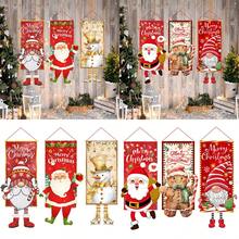 علم متدلٍّ بموضوع عيد الميلاد قطعة واحدة، بابا نويل كيوت، رجل الثلج والجندي كسّارة البندق، مناسب لديكور عطلة عيد الميلاد، علم متدلٍّ لإطار الباب، علم متدلٍّ للحديقة - متعدد الألوان - مشاهدة 1