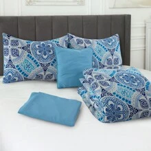 Lux Decor 5-Piece Comforter Set, Soft Microfiber Bedding With Plush Texture, All-Season Comforter, Pillow Shams And Bed Skirt Included, Elegant Hotel Collection Bedding For Bedroom, Guest Room And Home - 天空 - 查看 4