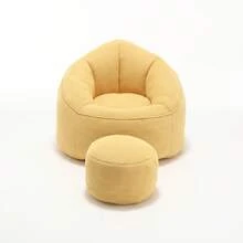 Anwick Bedding Bean Bag Sofa Chair High Pressure Foam Bean Bag Chair Adult Material With Padded Foam Padding Compressed Bean Bag With Footrest