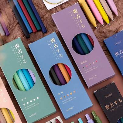 besgu Middle Eastern Style 5-Color Set 0.5mm Neutral Pens, Nature-Inspired