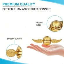 Fantástico Spinner de dedos: ¡Juguete giratorio con alas de ángel para alivio del estrés y concentración! - Dorado - Ver 7