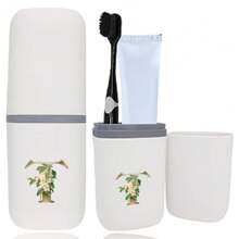 Copo de viagem para enxaguatório bucal Conjunto de lavagem portátil destacável Copo de lavagem Escova de dentes Pasta de dentes Caixa de armazenamento de artigos de higiene pessoal de viagem Portátil Viagem de negócios Copo de armazenamento ao ar livre Equipamento de estudante Recipiente de armazenamento de banheiro doméstico