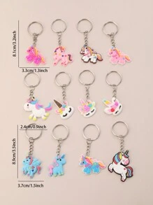 12 chiếc Móc Chìa Khóa Ngựa Nhỏ, Thích Hợp Cho Các Bữa Tiệc, Đồ Dùng Ngày Lễ, Quà Tặng Trở Lại Trường Học - Nhiều màu - Xem 9