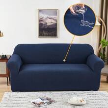 1pc Sofa Slipcover Waterproof Sofa Cover Elastic Sofa Protection Cover Anti Cat Scratch Couch Cover For Living Room Home Decor - Navy Blue - View 1