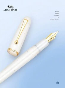 金豪 9013 钢笔四季彩色透明笔杆便携夹心跳 F 笔尖适用于办公室签名学校书写 - 均碼 - 查看 17