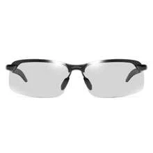 Photochromatic Sunglasses Darkens In The Sun Polarized Traveling Fishing Driving - 黑色 - 查看 3