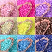 10000/5000 Pcs Bulk Pack 2-4mm Resin Non-Hotfix Rhinestone Loose Flat Bottom Plastic Crystal DIY Sparkly Strass Stones, Diamond Art Supplies