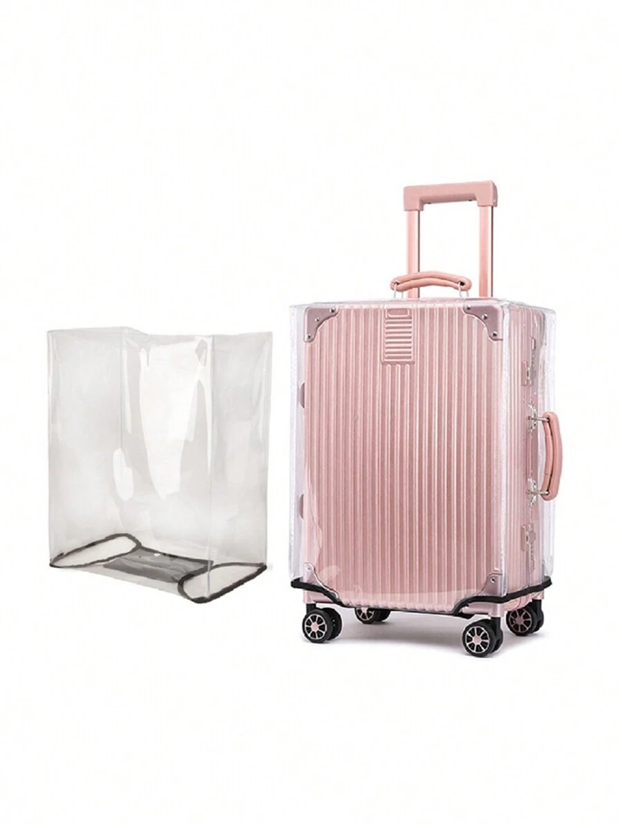 1pc PVC Detachable Universal Super Transparent Luggage Cover, Luggage Cover, Travel Luggage Dust Cover, Travel Luggage Protection Cover, And Wheeled Luggage Cover Travel Essentials School Back To School School Supplies Holiday Camping Holiday Essentials Vacation Accessories Mini Summer - Clear - View 1