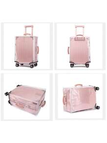 1pc PVC Detachable Universal Super Transparent Luggage Cover, Luggage Cover, Travel Luggage Dust Cover, Travel Luggage Protection Cover, And Wheeled Luggage Cover Travel Essentials School Back To School School Supplies Holiday Camping Holiday Essentials Vacation Accessories Mini Summer - Clear - View 7