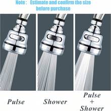 1pc 360 Degree Rotatable Kitchen Faucet Sprayer Nozzle, Detachable Kitchen Sink Faucet Sprayer Adapter Set - Silver - View 4