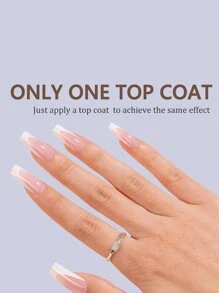 150 piezas de pegatinas de uñas de gel suave francesas, uñas francesas rectangulares rosas adhesivas, uñas postizas de larga duración 3 en 1 para manualidades de manicura, 15 tamaños de uñas de aplicación, suministros para uñas - Rosa - Ver 3