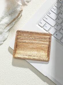 1pc Minimalist Style Daily Card Holder & ID Card Holder, Genuine Leather Anti-Demagnetization, Compact Slim Fashionable Design For Women - Solid Color - View 15