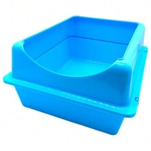 Arenero Grande Para Gato Con Extensión + Palitas - Azul - Ver 3