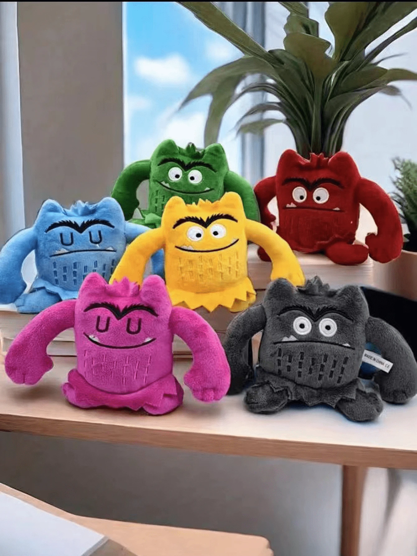 1 pieza Muñeco de peluche de monstruo de emociones, muñeco de peluche lindo que representa diferentes emociones, decoración de coche, regalo de Pascua, decoración de sofá/sofá/dormitorio, regalo de cumpleaños, representación de emociones