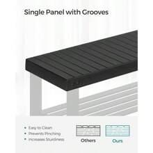 SONGMICS Shoe Rack Bench, 3-Tier Bamboo Shoe Storage Organizer, Entryway Bench, Holds Up To 286 Lb, 11.3 X 27.6 X 17.8 Inches, For Entryway Bathroom Bedroom, Black ULBS04H - màu đen - Xem 10