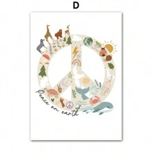 Pósters y cuadros sin marco con tema de astronauta y espacio para decoración de habitación infantil, arte mural de pintura en lienzo con cohetes y astronautas lindos, decoraciones para baby shower y regalos familiares para habitación de niños y niñas - Multicolor - Ver 8