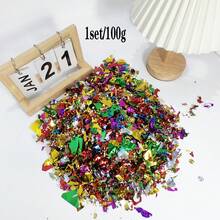 1 套/1 件 100g 多色五彩纸屑 PET 纸亮片、派对用品、新奇派对礼花，适用于庆祝、周年纪念、婚礼、新年、毕业典礼、生日派对和其他狂欢节 - 多種色彩規格 - 查看 9