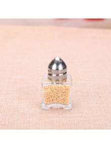 1/2/4PCS迷你便携式透明玻璃调味品，适用于花生、香料、饼干、糖果和干粮，储存香料、香草和调味粉，适用于厨房、餐厅、野餐、旅行、派对、自助餐厅、学校。 - 彩色 - 查看 5