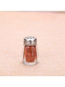 1/2/4PCS迷你便携式透明玻璃调味品，适用于花生、香料、饼干、糖果和干粮，储存香料、香草和调味粉，适用于厨房、餐厅、野餐、旅行、派对、自助餐厅、学校。 - 彩色 - 查看 6
