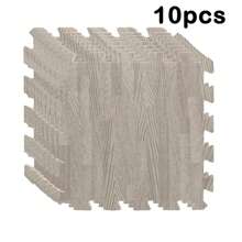 1pc/10pcs, 12"X12", High Strength Interlocking Floor Mats With Wood Grain Pattern, Suitable For Living Room, Kitchen, Bedroom, Anti-Collision/Anti-Slip/Waterproof, Puzzle Foam Flooring, Comes With 1 Edge Trim