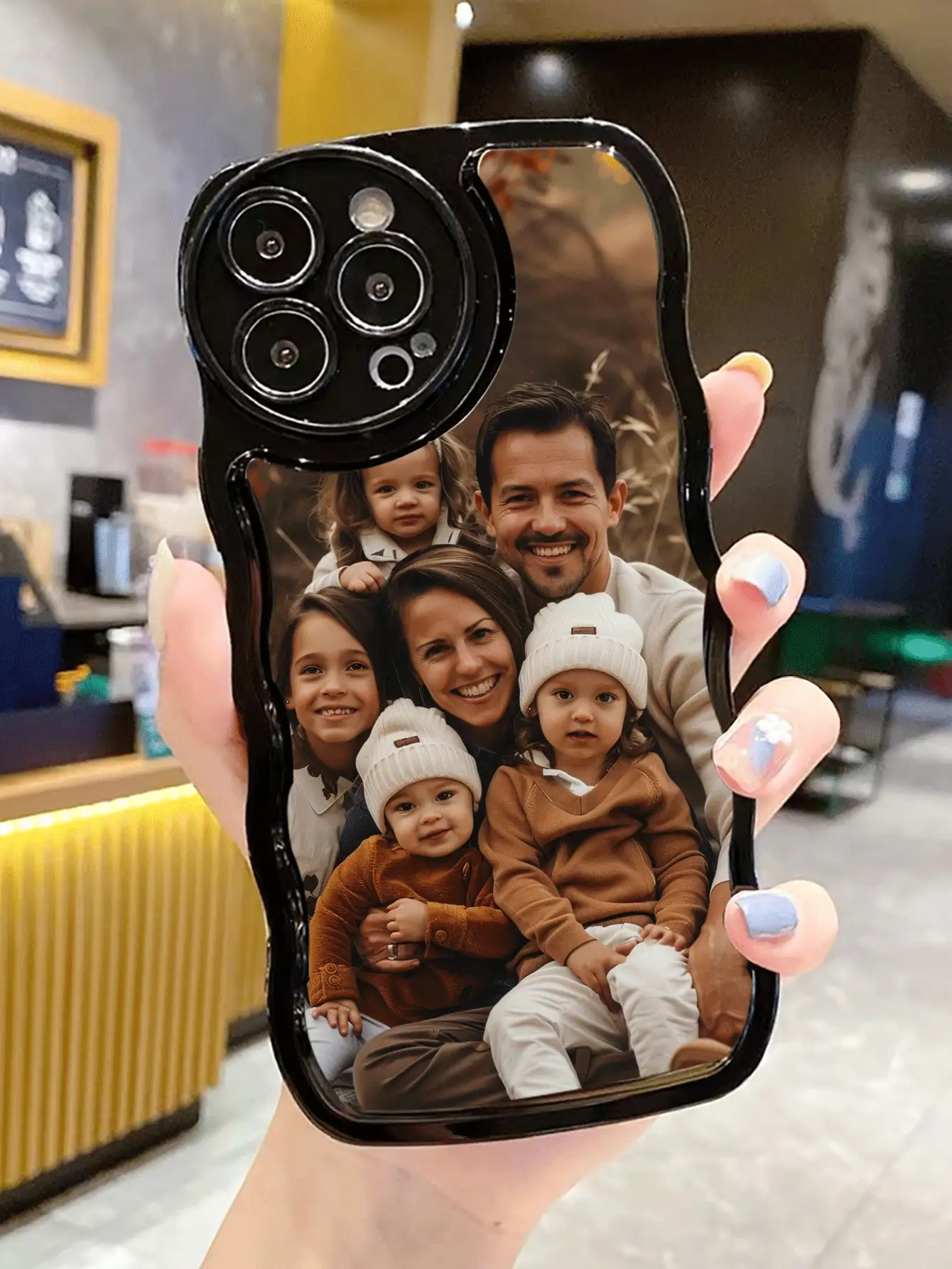 1 Ốp lưng điện thoại da đen tùy chỉnh tương thích với Apple 16 Pro Max/17 Pro Max/17 Air/17/16 Plus, S25 Ultra/S25 Plus/S25, Redmi và các mẫu khác - màu đen - Xem 4